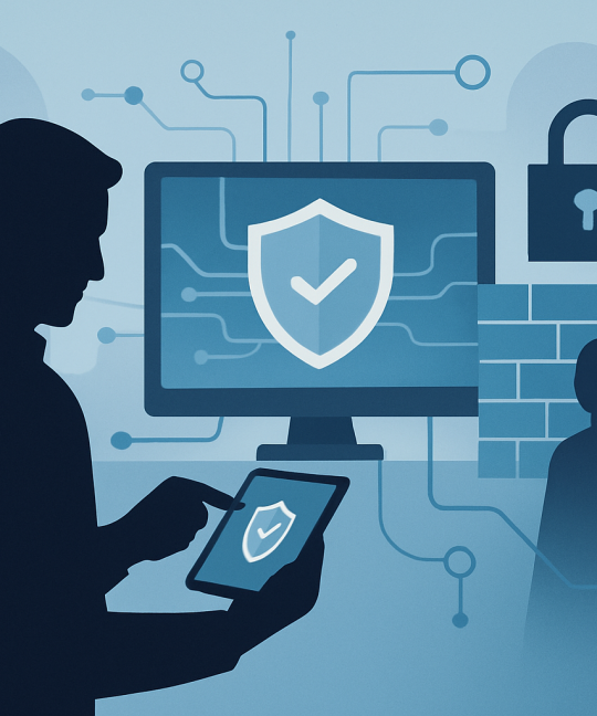 Diagram showing zero trust security tactics protecting a corporate network from breaches