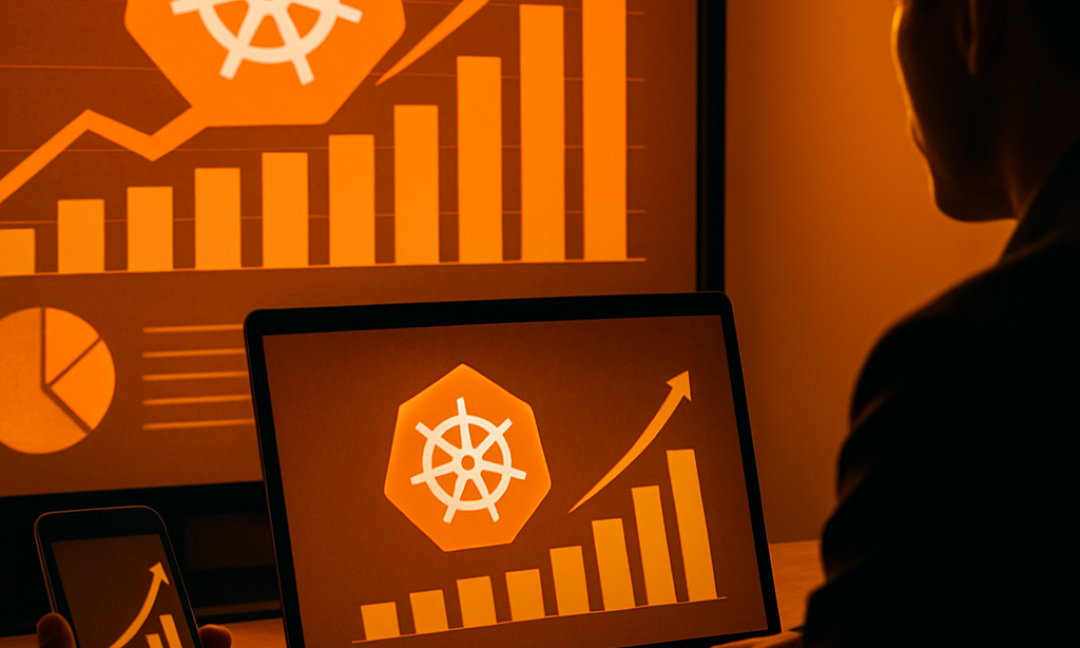 Engineer reviewing a dashboard showing kubernetes cost optimization metrics across clusters