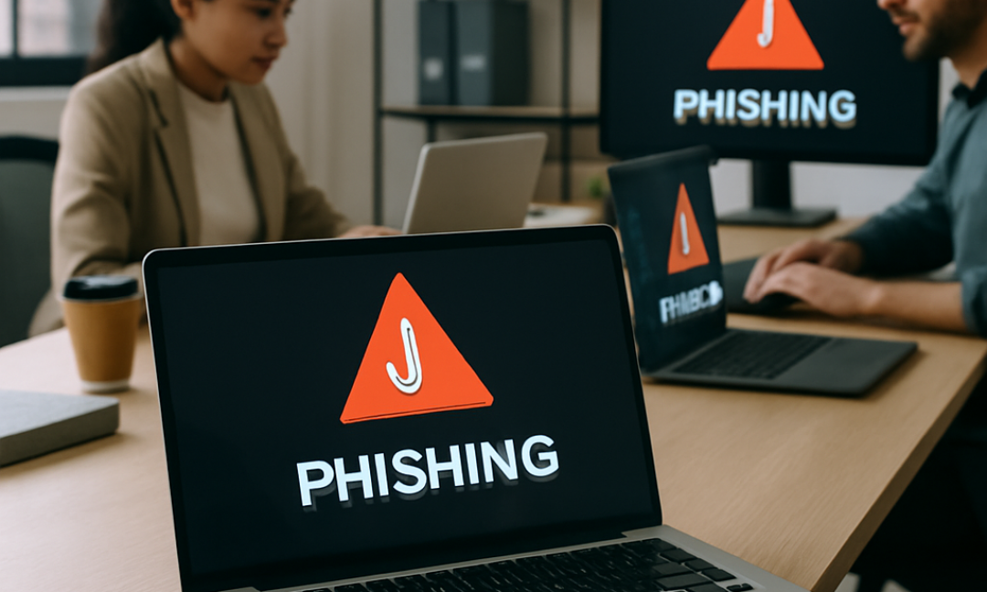 Security analyst reviewing phishing attack defenses on a monitoring dashboard