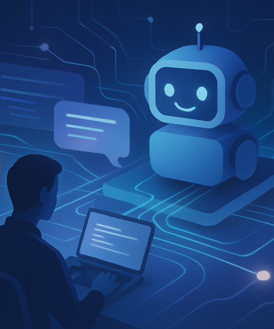 Support agent dashboard showing AI chatbots for customer service handling live conversations.