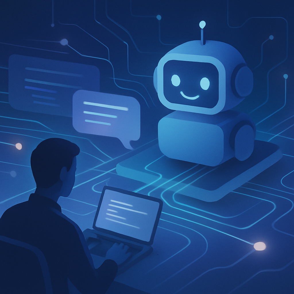 Support agent dashboard showing AI chatbots for customer service handling live conversations.