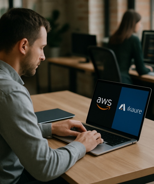 Side by side comparison chart showing AWS vs Azure cloud platform differences