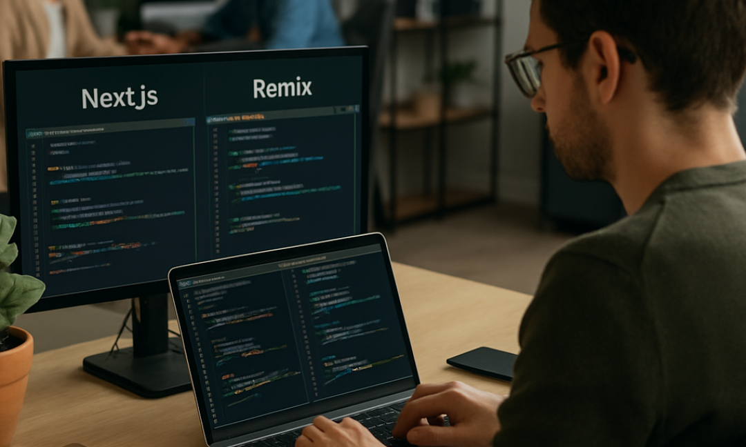 Side by side comparison chart showing Next.js vs Remix framework features