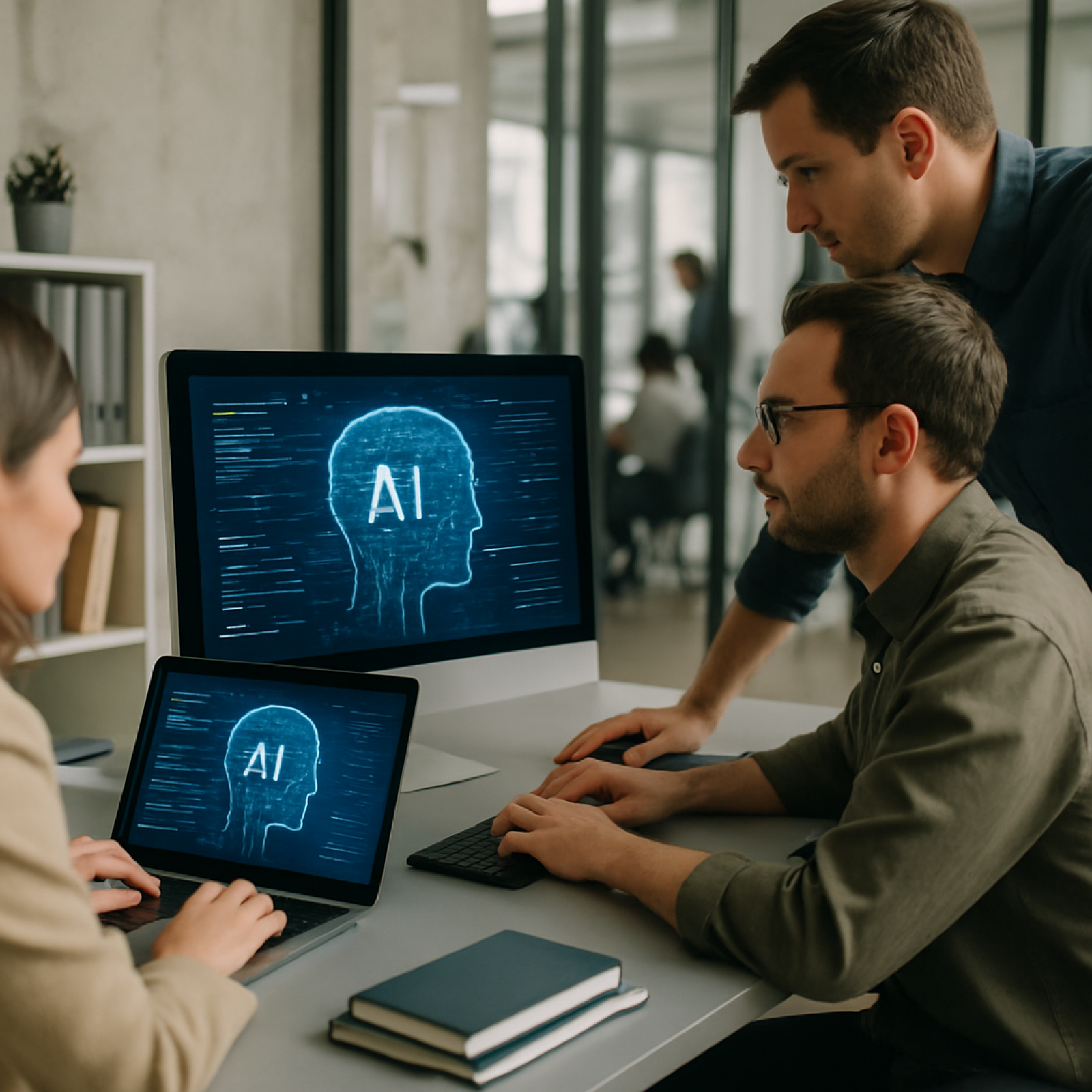 Diagram showing AI agent use cases automating tasks across a smart business workflow