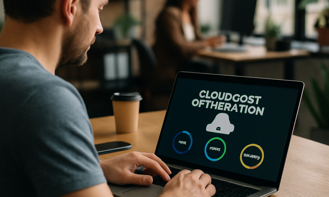 Dashboard showing cloud cost optimization metrics for a SaaS company in 2026
