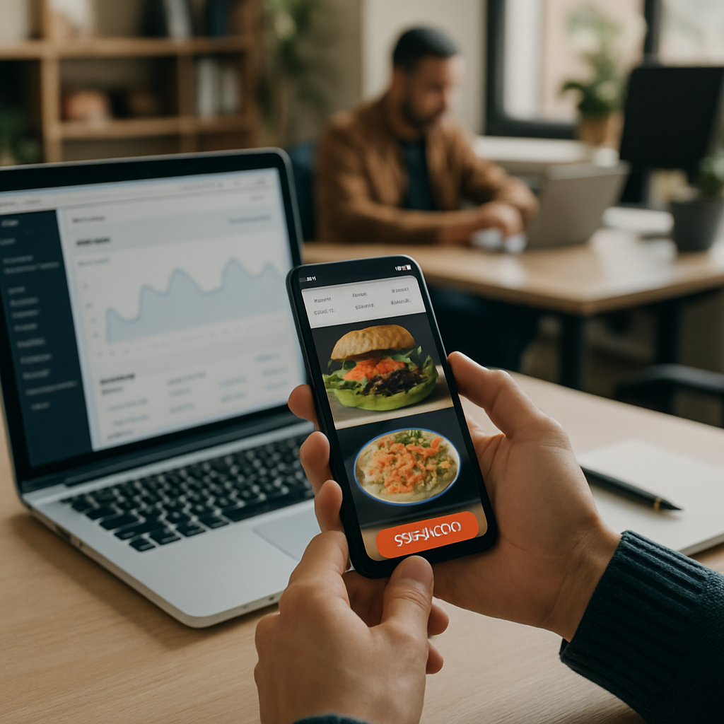 Smartphone screen showing restaurant mobile app features used to boost food orders in 2026