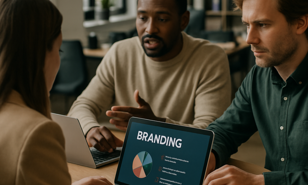 Founder reviewing brand assets to fix common startup branding mistakes