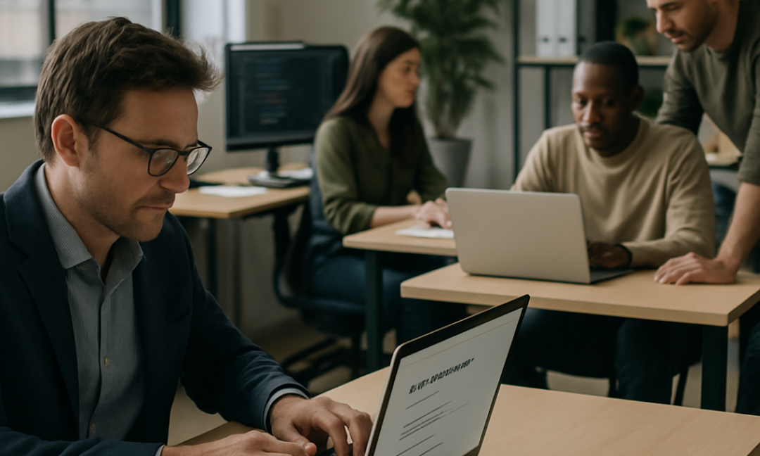 CIO reviewing dashboards illustrating modern IT governance tactics for 2026