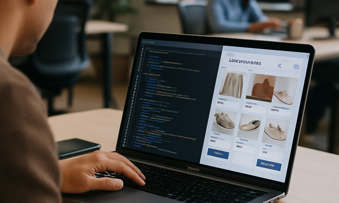 Illustration showing Kubernetes for e-commerce clusters managing online store traffic