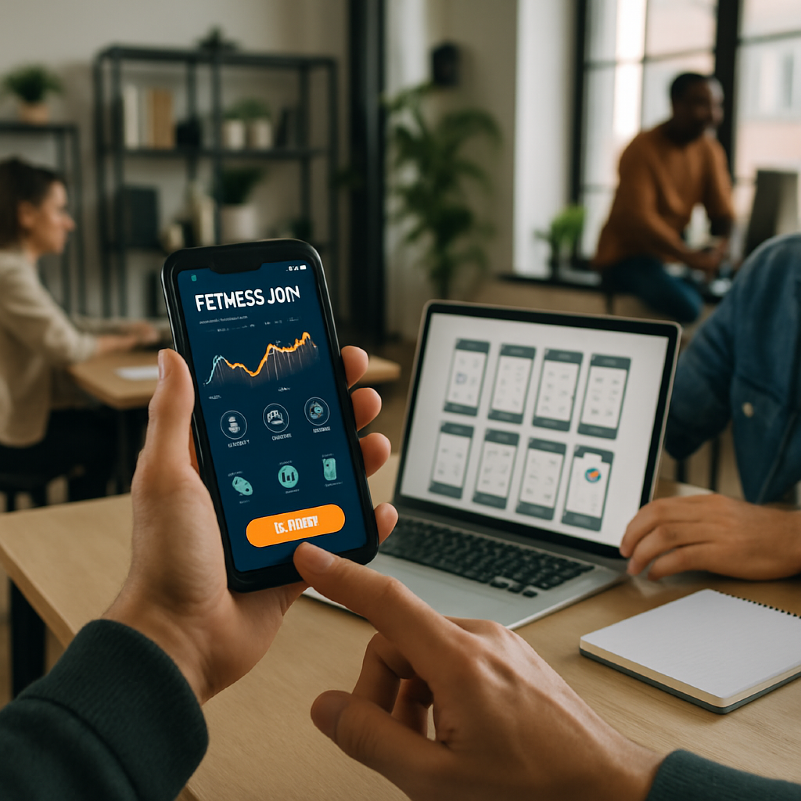 Smartphone showing fitness app features that boost gym member loyalty in 2026