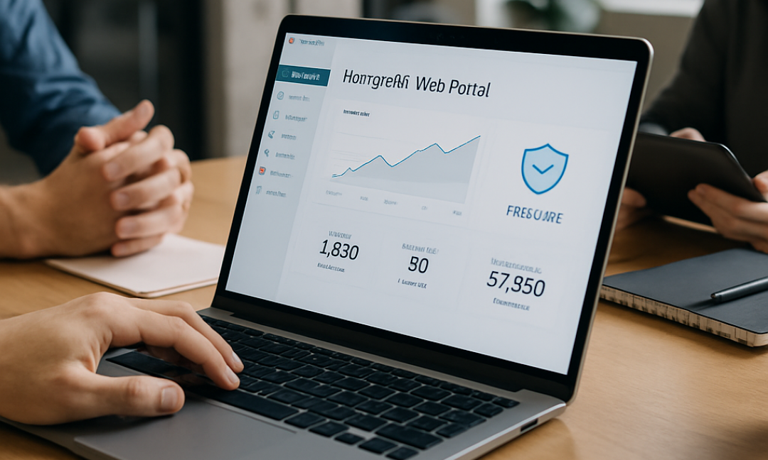 Nonprofit web portal dashboard showing donation transparency and impact reports for donors.
