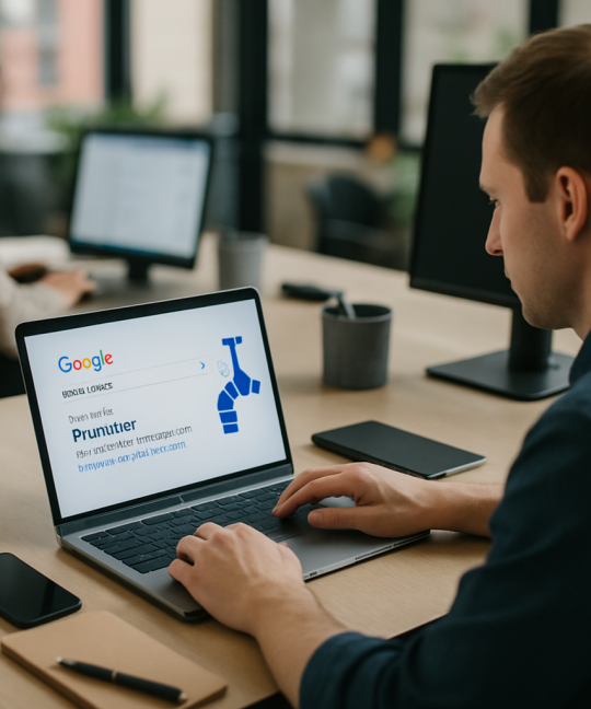Plumber Google Ads dashboard showing lead performance metrics on a laptop screen