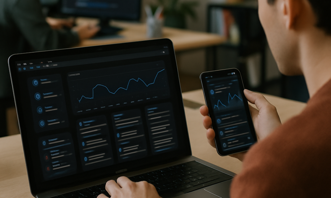 Mobile app screens showing dark mode UX design patterns for better engagement