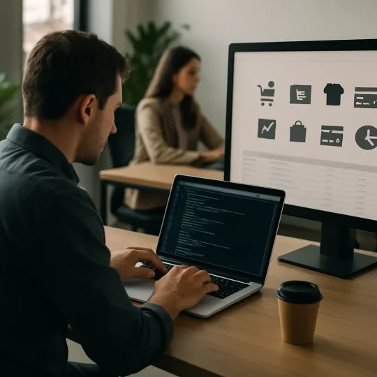 Serverless architecture diagram powering a modern e-commerce store checkout flow